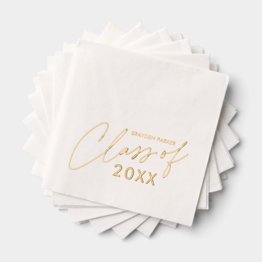 Moderne Skriptklasse des Abschlusses Servietten Mit Folie (Insitu (Gestapelt))