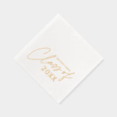 Moderne Skriptklasse des Abschlusses Servietten Mit Folie (Rechts)