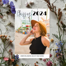 Moderne Skriptklasse Einfaches Foto Abschluss