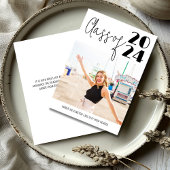 Moderne Skriptklasse Einfaches Foto Abschluss Einladung