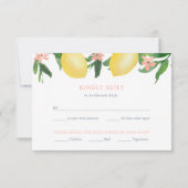 Moderne Skriptklauseln für Hochzeiten RSVP Karte (Rückseite)