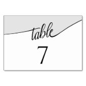 Moderne Skriptkolorblock beliebiger Hochzeit Tischnummer (Vorderseite)