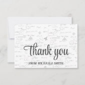 Moderne Skriptmathematik formas Abschluss Dankeskarte (Vorderseite)