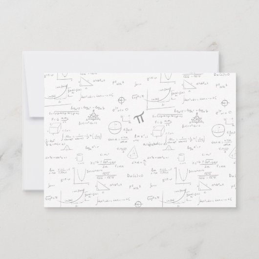Moderne Skriptmathematik formas Abschluss Dankeskarte (Rückseite)