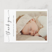 Moderne Skriptminimalismus Vielen Dank Foto Postkarte (Vorderseite)