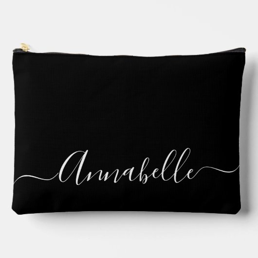 Moderne Skriptname gürtlich schwarz Zubehörtasche (Vorderseite)