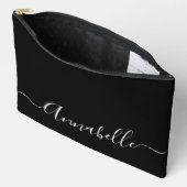 Moderne Skriptname gürtlich schwarz Zubehörtasche (Offen)