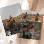 Moderne Skriptnamen 4 Fotos qr Code Hochzeit Einladung<br><div class="desc">Moderne,  schicke und elegante Hochzeitseinladung mit individuellen Namen mit handgeschriebener Kalligraphie in Schwarz und Weiß und 4 Fotos mit schwarzem Overlay. Der ganze Text,  Namen. Eine einfache und minimalistische Einladung. Fügen Sie Ihren qr-Code für ein All in einem Hochzeitsladen mit uAwg,  Details und mehr Informationen.</div>