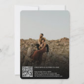 Moderne Skriptnamen 4 Fotos qr Code Hochzeit Einladung (Rückseite)