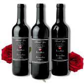 Moderne Skriptnamen Danke Hochzeit Weinetikett