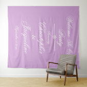 Moderne Skriptnamen Fotobooth Party Hintergrund Wandteppich (Beispiel (Horizontal))