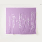 Moderne Skriptnamen Fotobooth Party Hintergrund Wandteppich (Vorderseite (Horizontal))