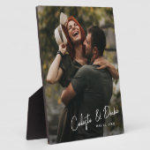 Moderne Skriptnamen Paare Foto Hochzeit Fotoplatte (Seite)
