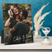 Moderne Skriptnamen Paare Foto Hochzeit Fotoplatte (Seite)