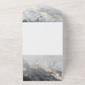 Moderne Skriptnamen Qr Code Foto Hochzeit All In One Einladung (Außenbereich)