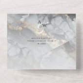 Moderne Skriptnamen Qr Code Foto Hochzeit All In One Einladung (Rückseite)