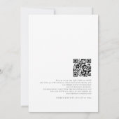 Moderne Skriptnamen QR Code Hochzeit Einladung (Rückseite)