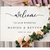 Moderne Skriptpaare Namen Hochzeit Begrüßungszeich Poster