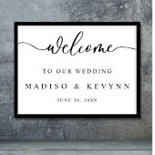 Moderne Skriptpaare Namen Hochzeit Begrüßungszeich Poster