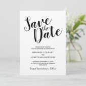 Moderne Skriptpresse Save The Date (Stehend Vorderseite)