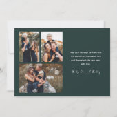 Moderne Skriptschrift 4 Foto Feiertagskarte (Rückseite)