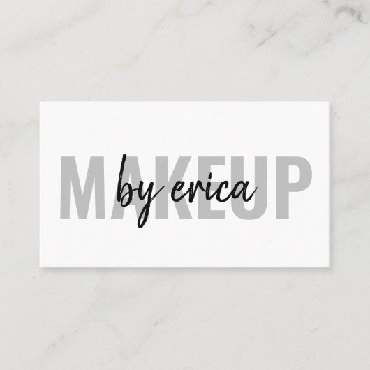 Moderne Skriptsignatur Makeup Artist Visitenkarte (Vorderseite)
