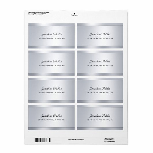 Moderne Skriptsilbervorlage - Coole Auslieferung (Vorne)