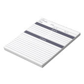 Moderne Skriptspät graue Personalisierte Rezepte Notizblock (Rotiert)