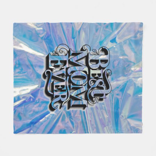 Moderne Skriptsprache Beste Mama je Fleecedecke (Vorderseite (Horizontal))