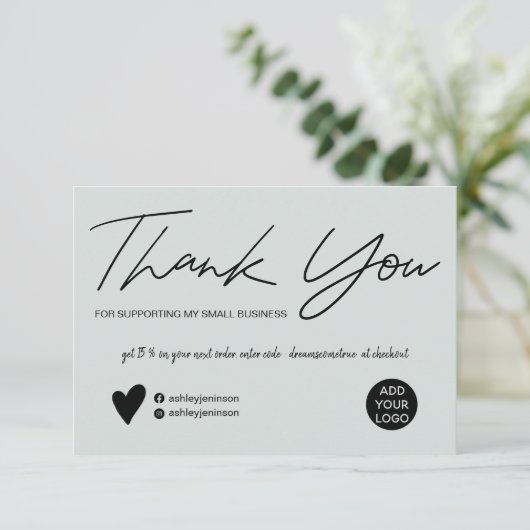 Moderne Skriptsprache grün Reihenfolge danke (Stehend Vorderseite)