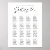 Moderne Skripttypografie Hochzeitsstift Poster (Vorne)