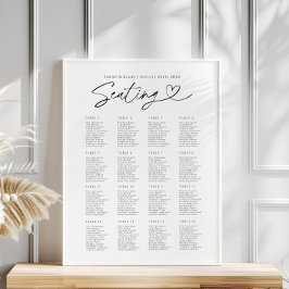 Moderne Skripttypografie Hochzeitsstift Poster