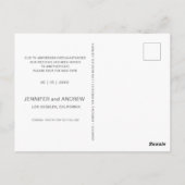 moderne Skriptwasserfarben ändern das Datum Postkarte (Rückseite)