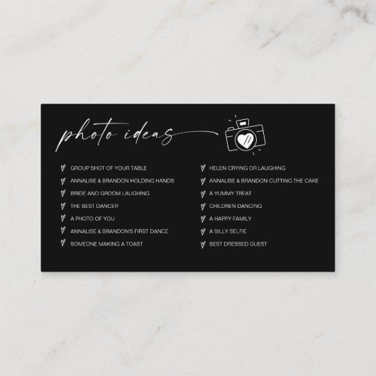 Moderne SkriptWedding Capture the Liebe QR Code Begleitkarte (Rückseite)