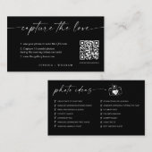 Moderne SkriptWedding Capture the Liebe QR Code Begleitkarte (Vorne/Hinten)