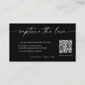 Moderne SkriptWedding Capture the Liebe QR Code Begleitkarte (Vorderseite)