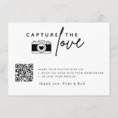 Moderne SkriptWedding Capture the Liebe QR Code Begleitkarte (Vorderseite)