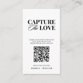 Moderne SkriptWedding Capture the Liebe QR Code Begleitkarte (Vorderseite)