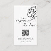 Moderne SkriptWedding Capture the Liebe QR Code Begleitkarte (Vorderseite)