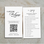 Moderne SkriptWedding Capture the Liebe QR Code Begleitkarte