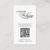 Moderne SkriptWedding Capture the Liebe QR Code Begleitkarte (Vorderseite)