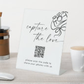 Moderne SkriptWedding Capture the Liebe QR Code Sockelschild (In SItu)