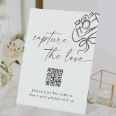 Moderne SkriptWedding Capture the Liebe QR Code Sockelschild