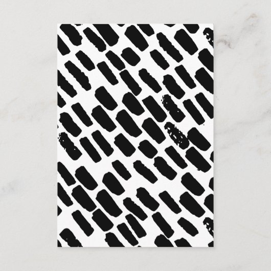 Moderne SkriptWedding Details Schwarz und Weiß Begleitkarte (Rückseite)