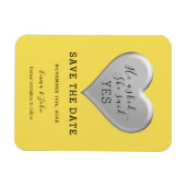 Moderne SkriptWedding rettet die Einladung Magnet (Horizontal)