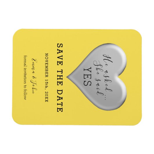 Moderne SkriptWedding rettet die Einladung Magnet (Horizontal)