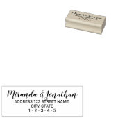 Moderne SkriptWedding-Rücksendeadresse Gummistempel (Stempel)
