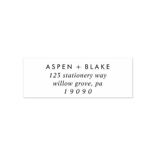 Moderne SkriptWedding-Rücksendeadresse Permastempel (Design)