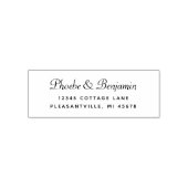 Moderne SkriptWedding-Rücksendeadresse Permastempel (Design)