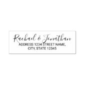 Moderne SkriptWedding-Rücksendeadresse Permastempel (Design)